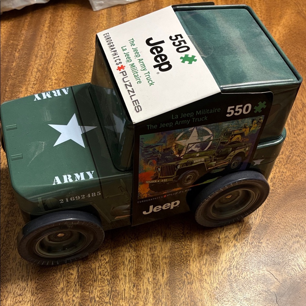 Jeep Military Green Toy Truck Puzzle